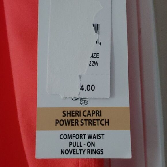 Intro Love The Fit Stretch Pull On Sheri Capri Power Stretch Sz 22W - Picture 5 of 11